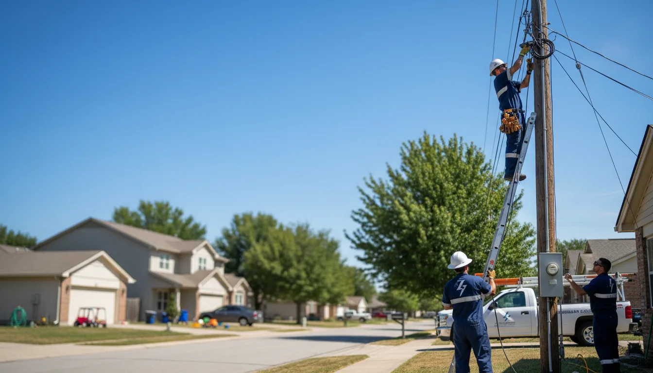 Residential electrician providing installation services in Long Bottom, OH